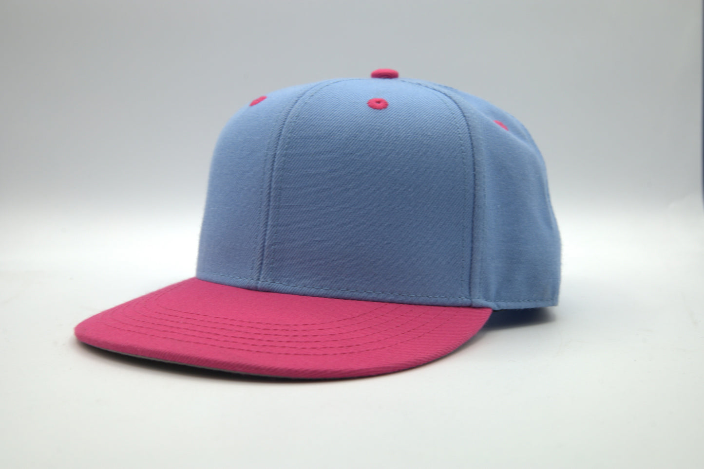 Wool Blended 2-Tone Flat Brim Snapback w/ Color Undervisor