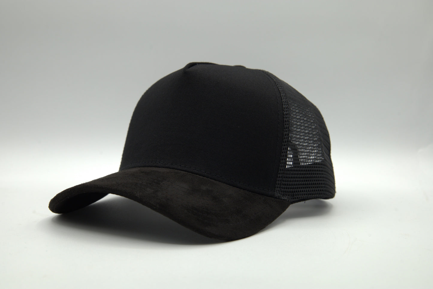 Premium Suede Brim Trucker Snapback
