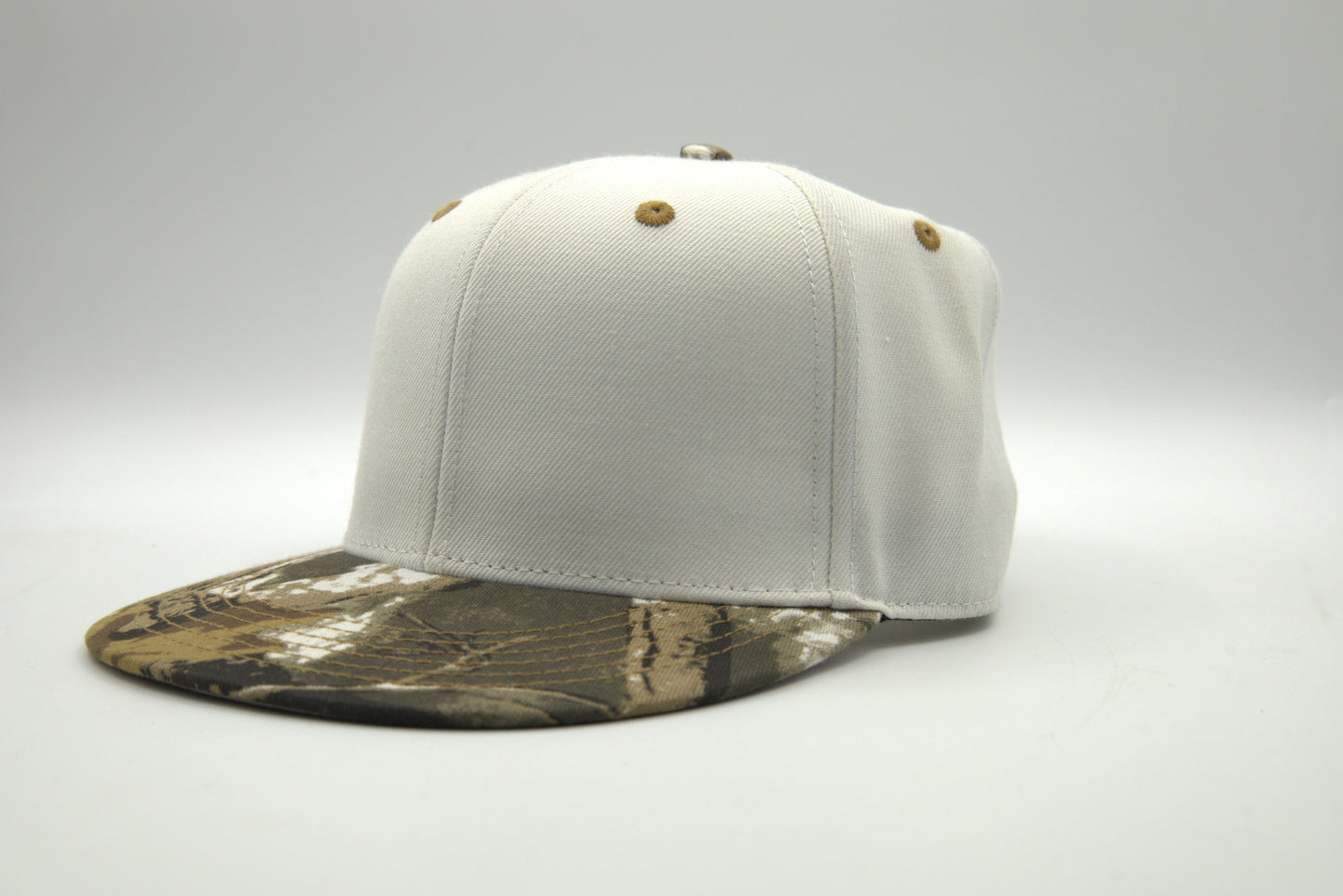 Wool Blended 2-Tone Flat Brim Snapback w/ Color Undervisor