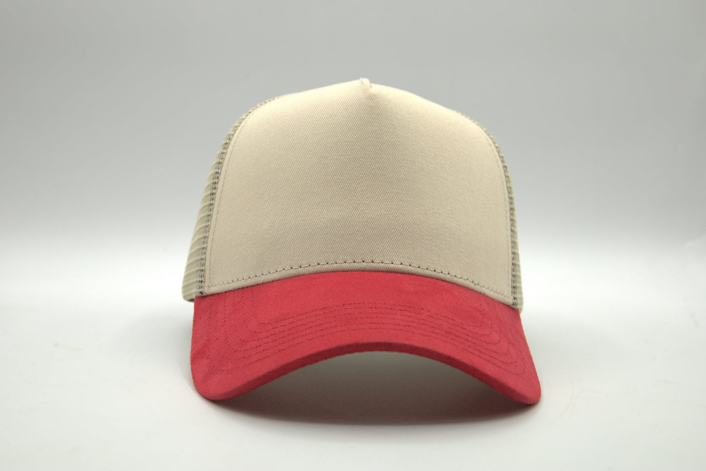 Premium Suede Brim 2-Tone Trucker Snapback