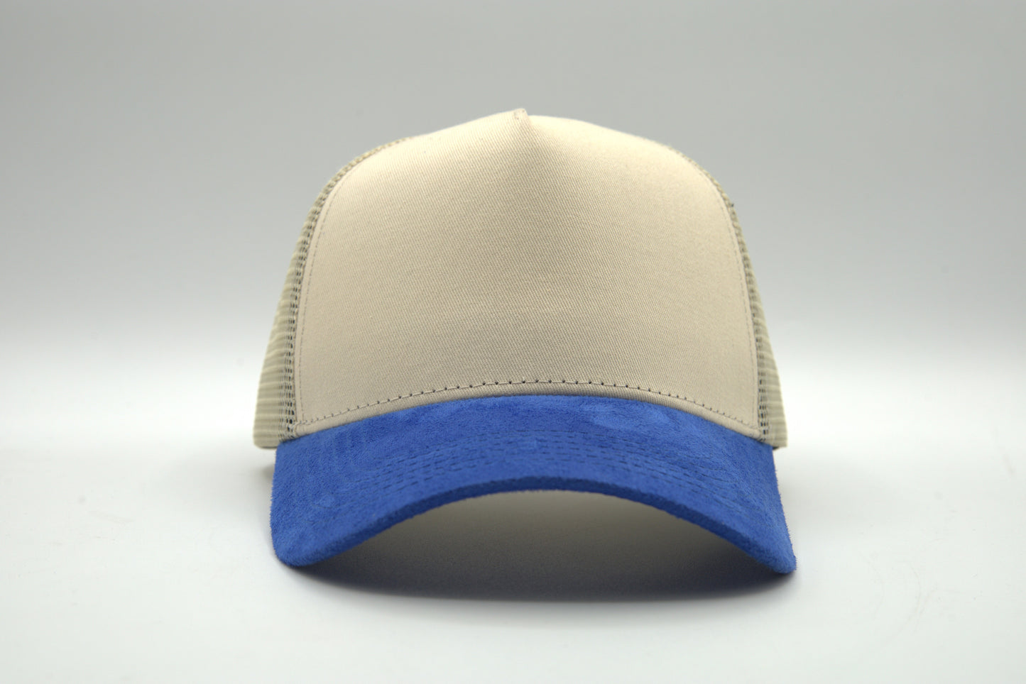 Premium Suede Brim 2-Tone Trucker Snapback