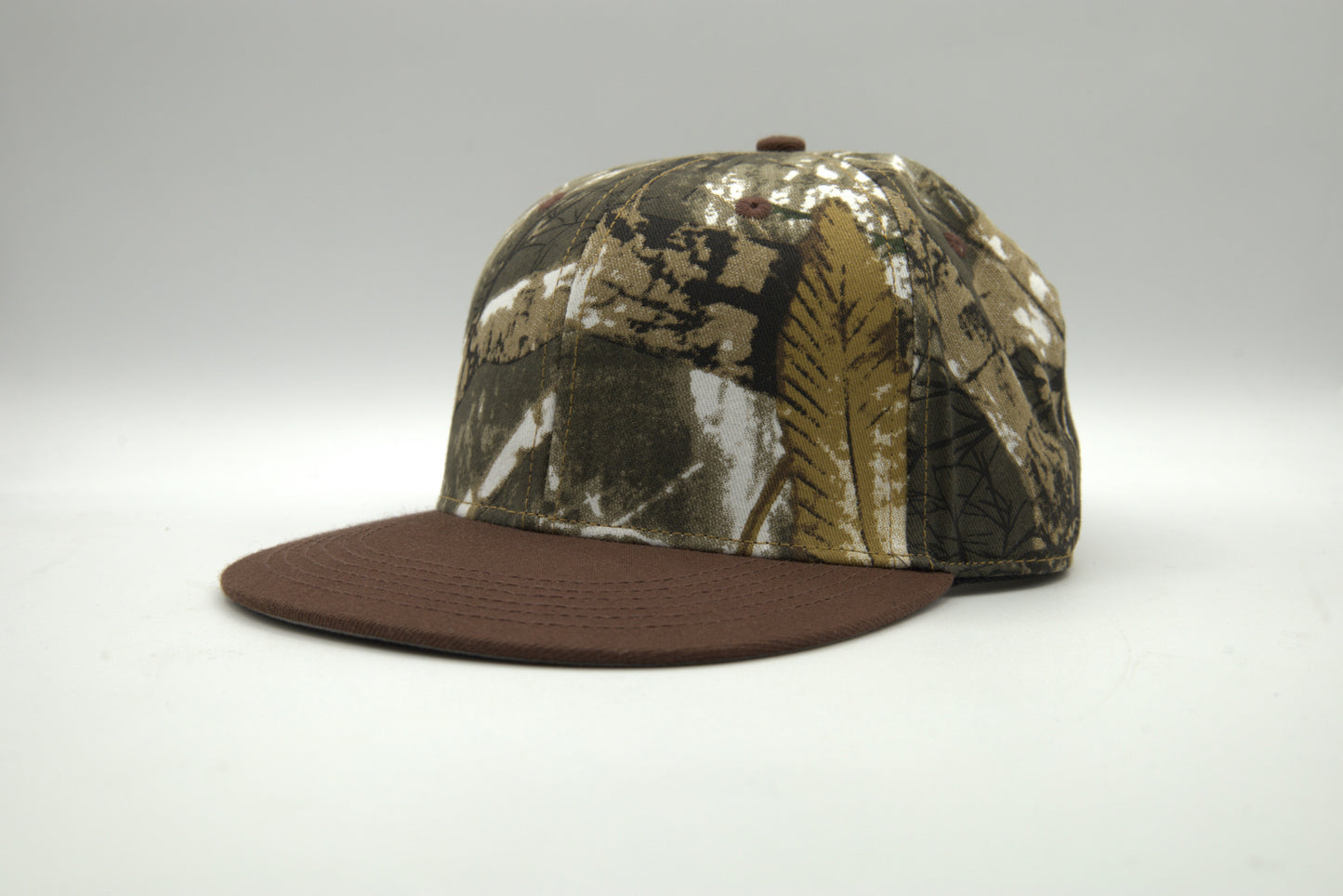 Wool Blended 2-Tone Flat Brim Snapback w/ Color Undervisor