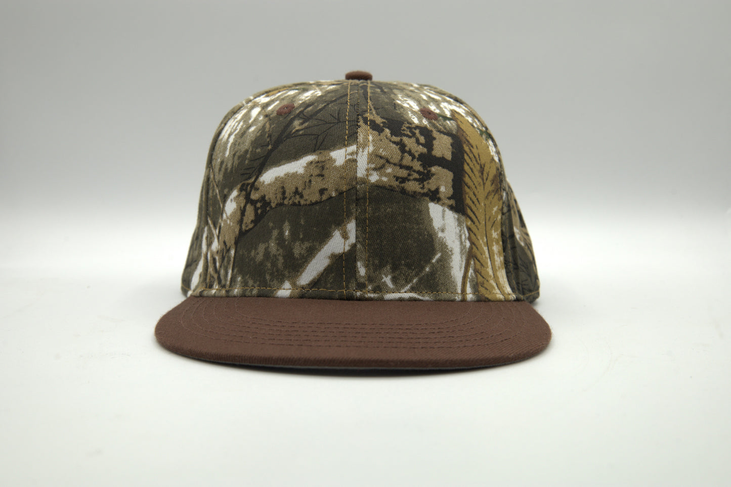 Wool Blended 2-Tone Flat Brim Snapback w/ Color Undervisor