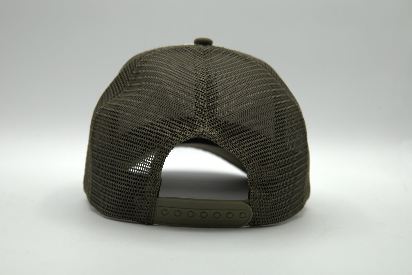 Premium Suede Brim White Front Trucker Snapback