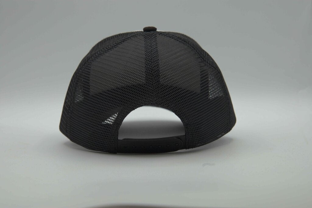 Premium Suede Brim White Front Trucker Snapback